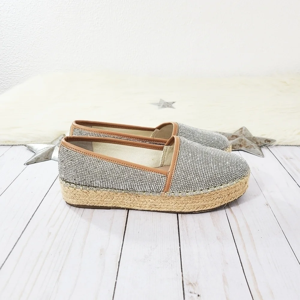 Gianni Bini Bruxie rhinestone loafer espadrille size 7.5